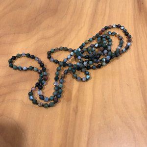 Long stone beaded necklace
